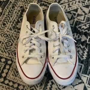 Womens white classic chucks size 8  in good condition